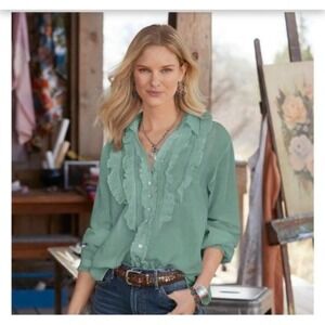 505 ALEXIE SHIRT BY JP AND MATTIE SEA GLASS SIZE SMALL